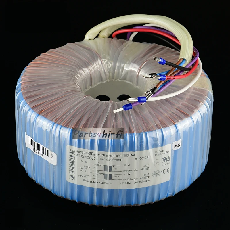 

1000VA 2x50V, 4x50v German imported Sedlbauer Premium toroidal transformer