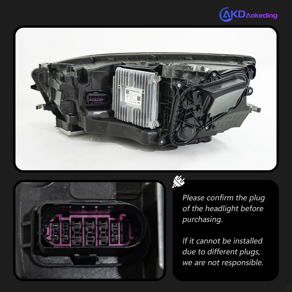 AKD 자동차 액세서리 헤드 램프, 아우디 A7 헤드라이트 2011-2017 RS7 LED 헤드라이트 DRL 다이나믹 싱글 하이 로우 빔