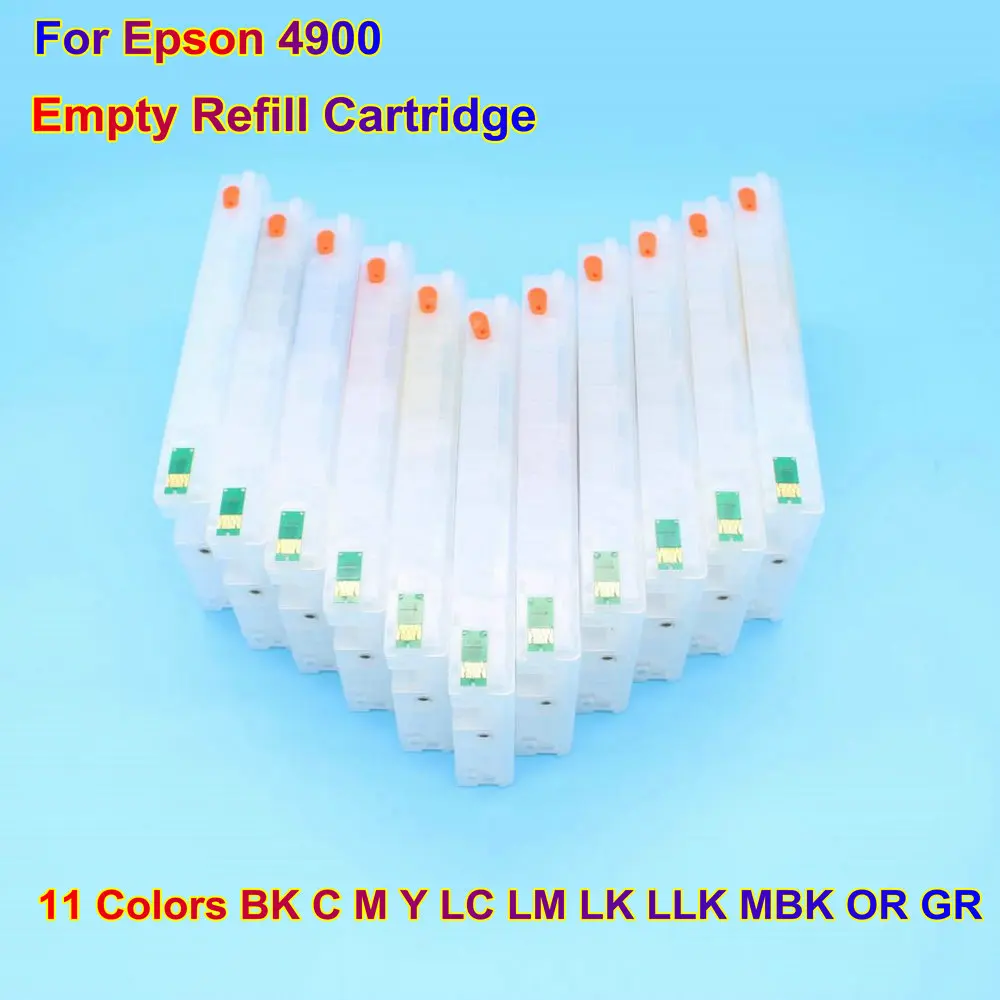 

Printer Refilled Ink Cartridge For Epson Stylus Pro 4900 T6531 T6539 T653A T653B Print Empty Refillable Ink Cartridge ARC Chip