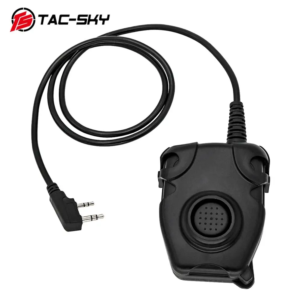 TAC-SKY U94 PTT Tactical Headset Ptt  Adapter K Plug Adapter Air Gun Radio Walkie-Talkie Ptt