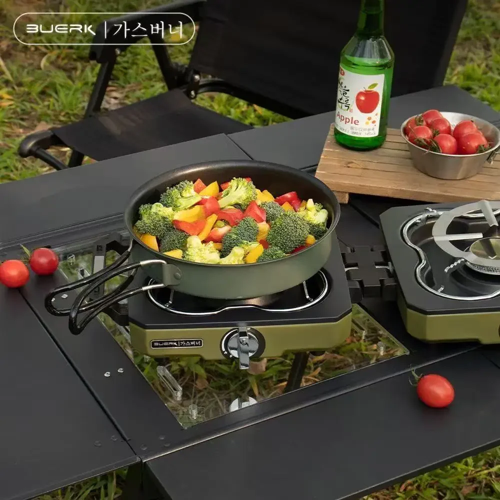 Dotwise Camping Stove Double Burner Dual Fire Folding Gas Stove Outdoor Portable Picnic Equipment Camping Cookware