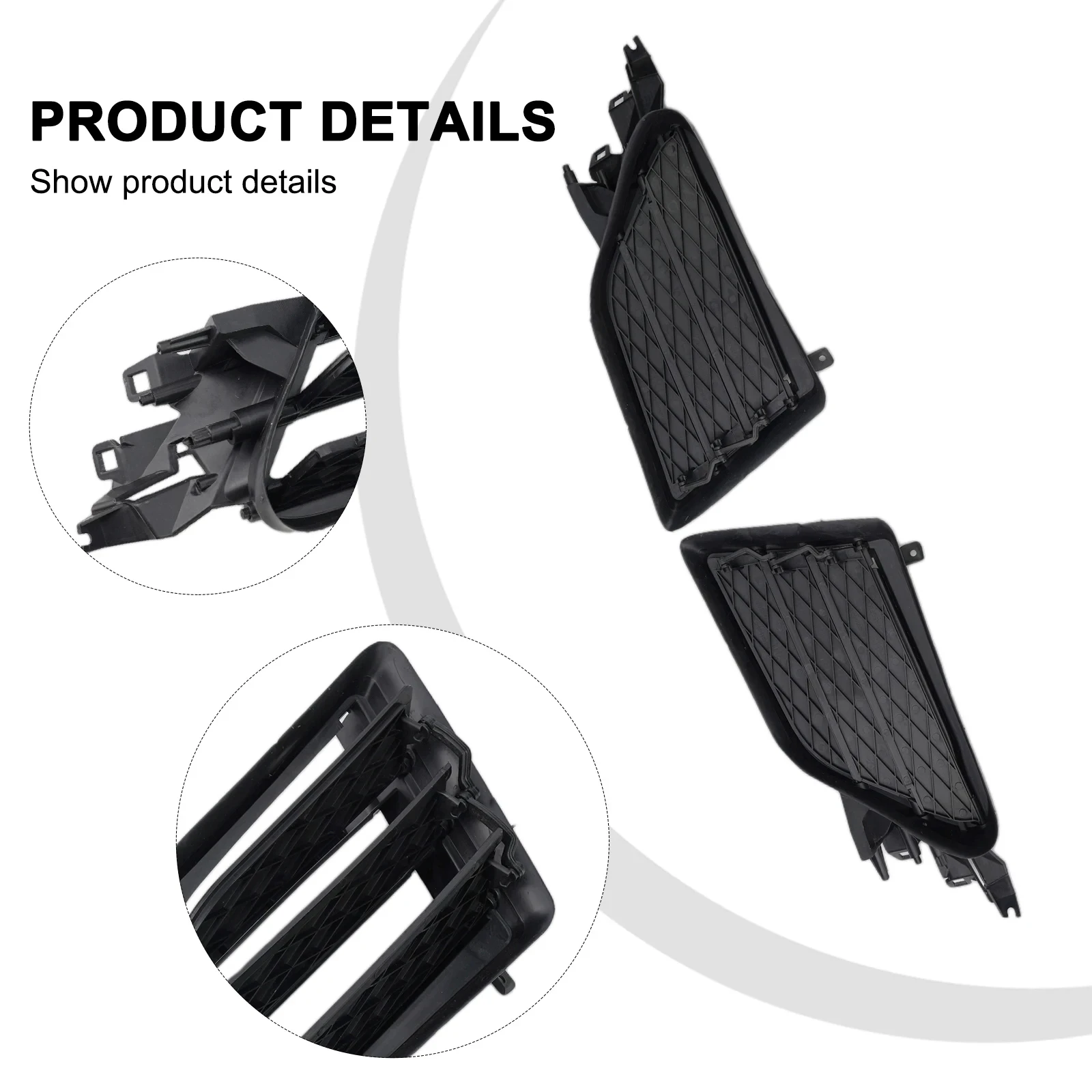 For Tesla Model S car fog light frame-Fog Light Frame Car Front Left Right Air Shutter Active Grill Shell 1057851-00-J 1058007-00-J 1Pcs