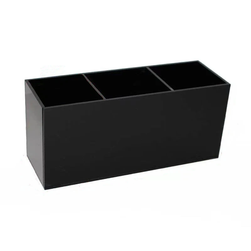 3 Holes Transparent Cosmetic Makeup Acrylic Makeup Brush Tool Storage Box Case Make-up Brush Holder Table Organizer Makeup Tool 4