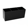 3 Holes Transparent Cosmetic Makeup Acrylic Makeup Brush Tool Storage Box Case Make-up Brush Holder Table Organizer Makeup Tool 4