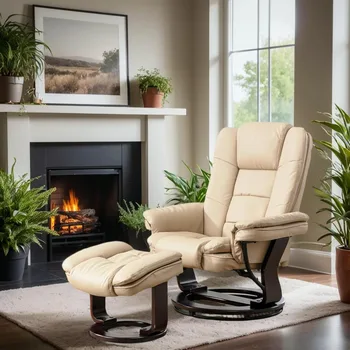PU Leather Swivel Recliner 1