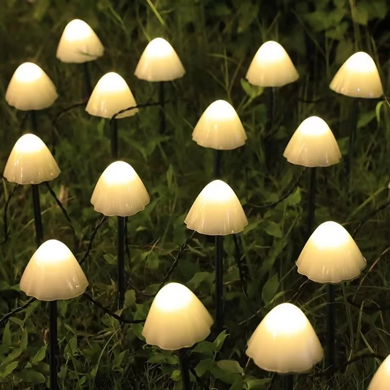

Christmas Solar Floor Outlet Mushroom Lighting Chain Outdoor Landscape Decoration Courtyard Garden Lawn Lighting Colored Lights