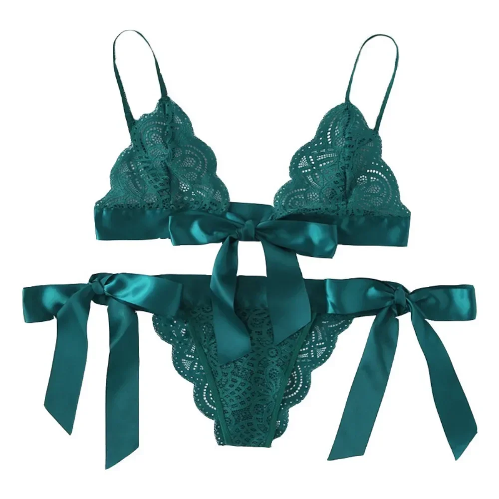 Women Lingerie Set Sexy Bra Set Women Underwear Set Sexy Lace Bra Brief Set Lingerie Set Women Transparent Bra Panties Sets Female Ultra-thin Unlined Underwear