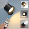 Indoor bedroom bedside wall light 360 ° rotating LED decorative wall light luxurious and convenient reading light dual head 1