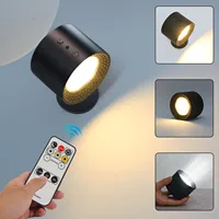 Indoor bedroom bedside wall light 360 ° rotating LED decorative wall light luxurious and convenient reading light dual head 1