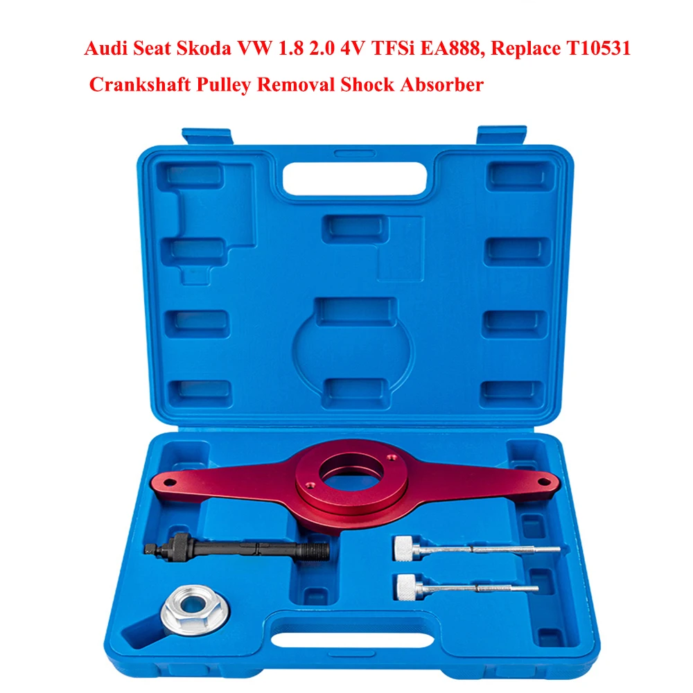 Crankshaft Pulley Removal Tool Vibration Damper Holding Set For Audi Seat  Skoda VW 1.8 2.0 4V TFSi EA888, Replace T10531