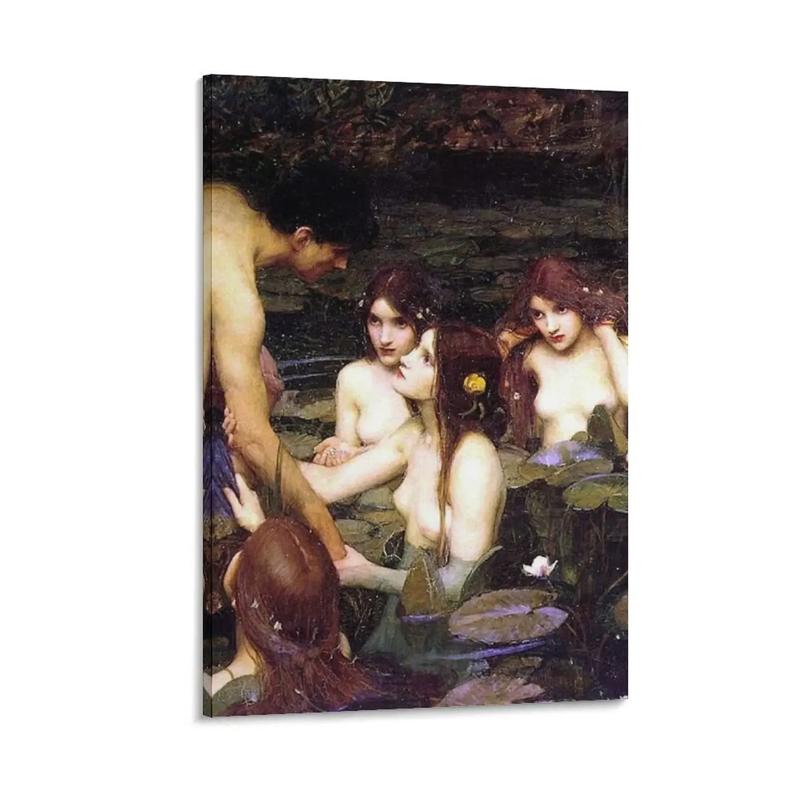 Hylas And The Nymphs - Waterhouse Canvas Painting Canvas Wall Art Poster Per Parete
