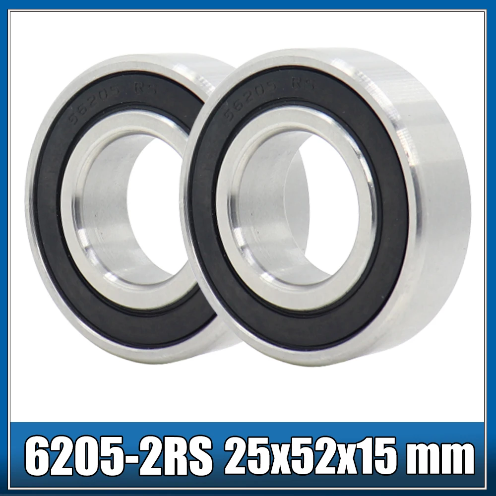 6205RS-Bearing-ABEC-3-2PCS-25x52x15-mm-Deep-Groove-6205-2RS-Ball ...
