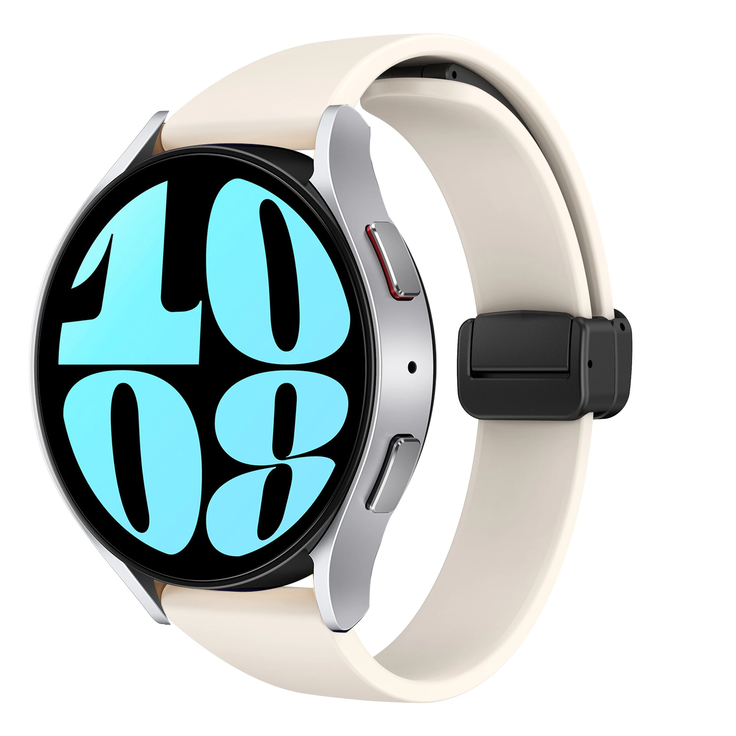 

Ремешок силиконовый для Samsung Galaxy Watch 6 4 Classic 5 Pro, тонкий браслет с магнитной застежкой для Galaxy Watch 4, 40 мм 44 мм 43 мм 47 мм 45 мм 46 мм