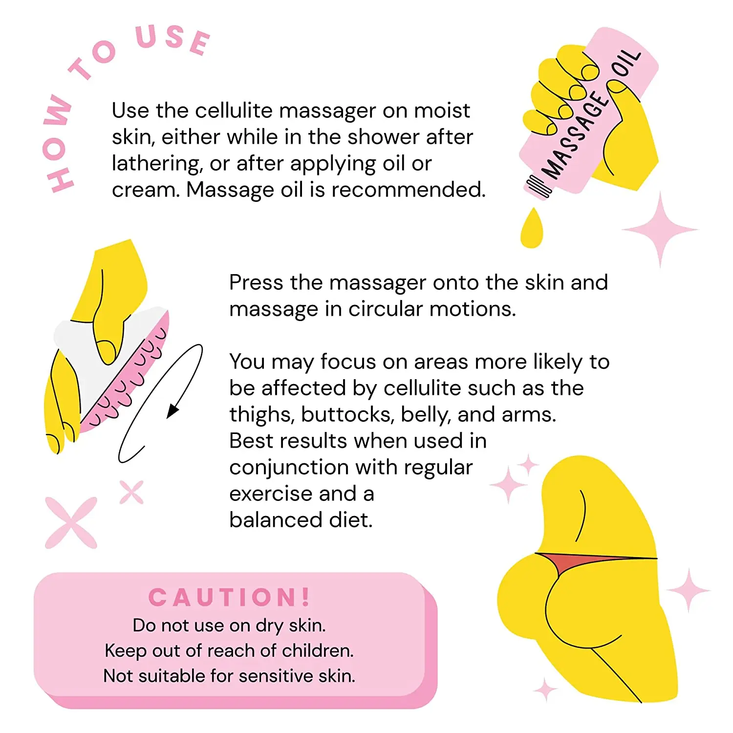 Silikon Anti Cellulite Massage, Körper Dusche Wäscher, Cellulite Remover-Verbessern Die Durchblutung, Verteilen Fett Ablagerung, körper Massager – Detail 7