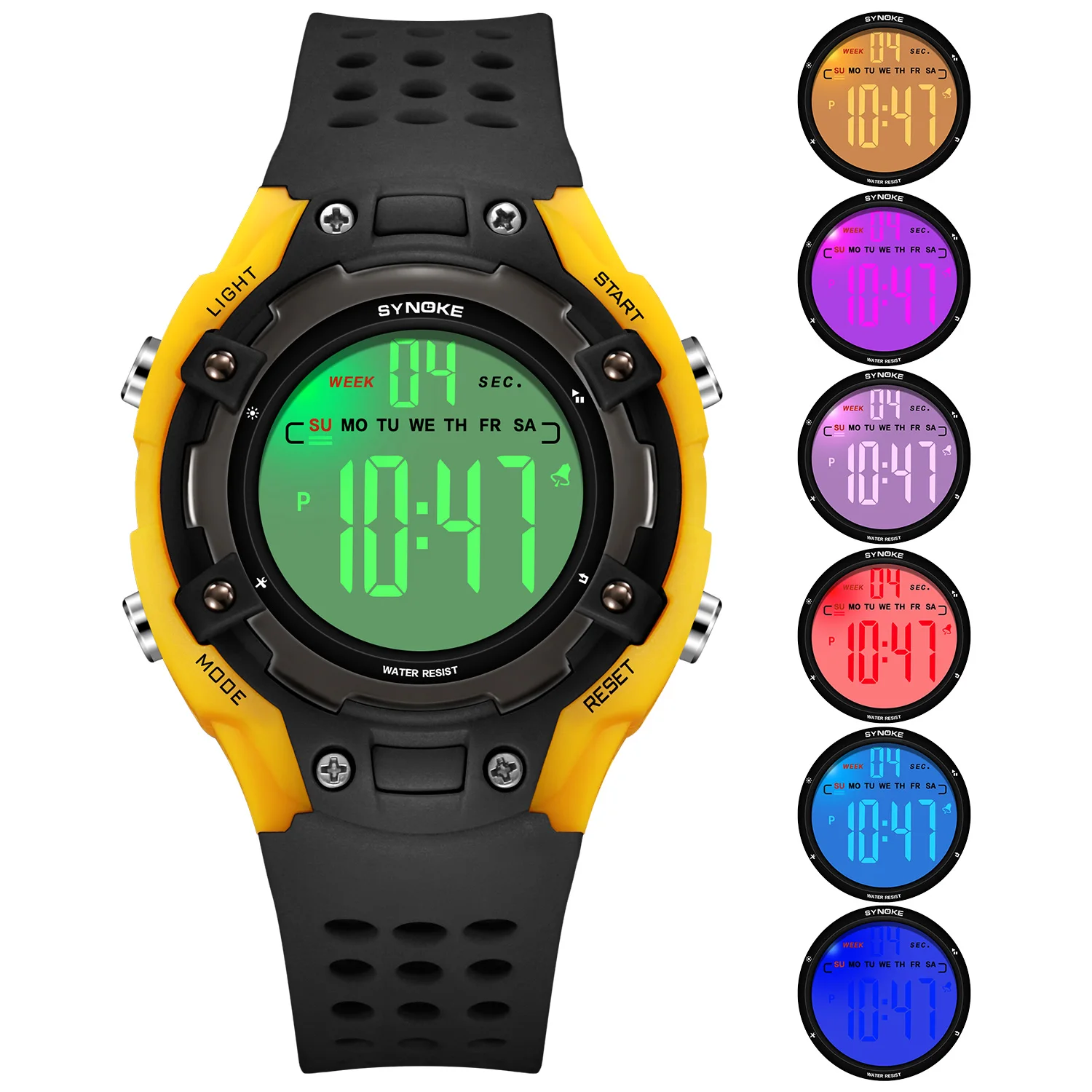 SYNOKE Student Sport Watches Luminous Fashion Waterproof Clock Multifunction Digital Watch for Kids 5