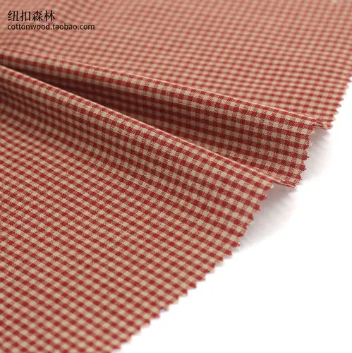 Colorful Small Plaid Cotton Fabric for DIY Crafts & Decorations (145x50cm, 2mm)