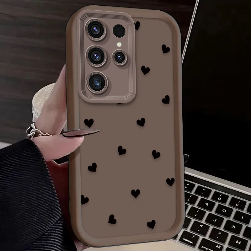 Black Small Love Heart Design Phone Case Cover