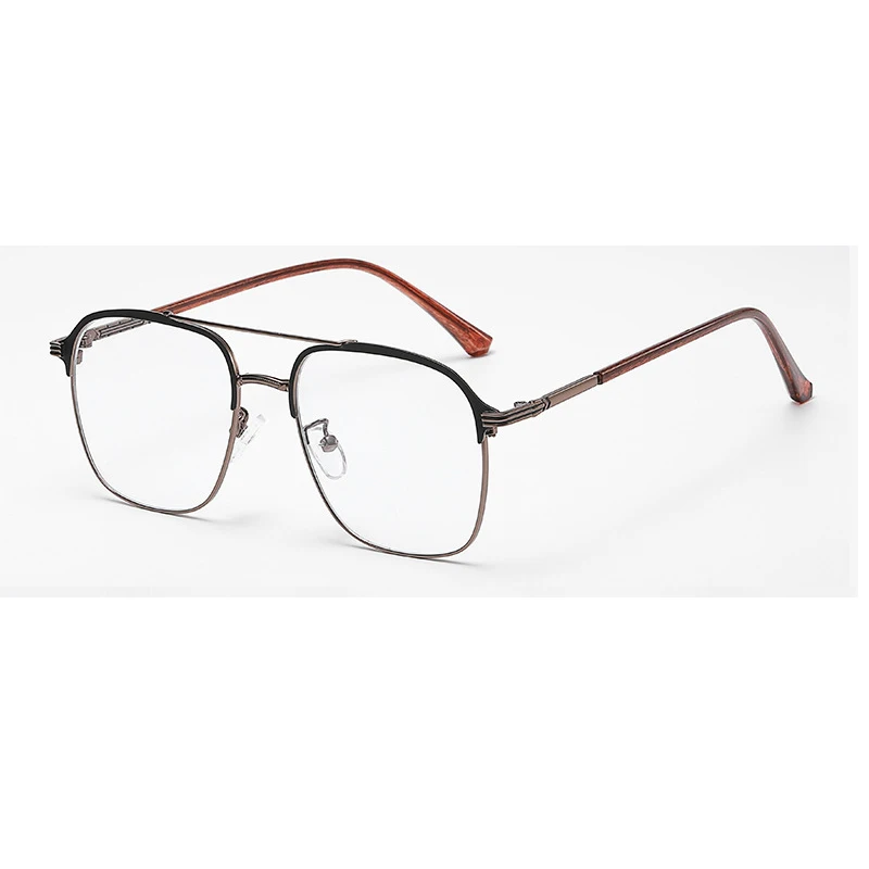 

Metal Blue Light Glasses Frame for Men Women Square Luxury Large Eyeglasses for Computer Vintage Anti Blue Men's Eyewear Frames