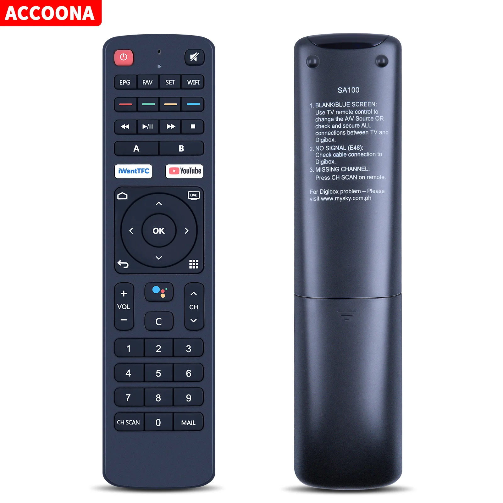 Telecomando Per Iwanttfc Iwant Tfc Skyworth Sky Digibox Sa100 Tv