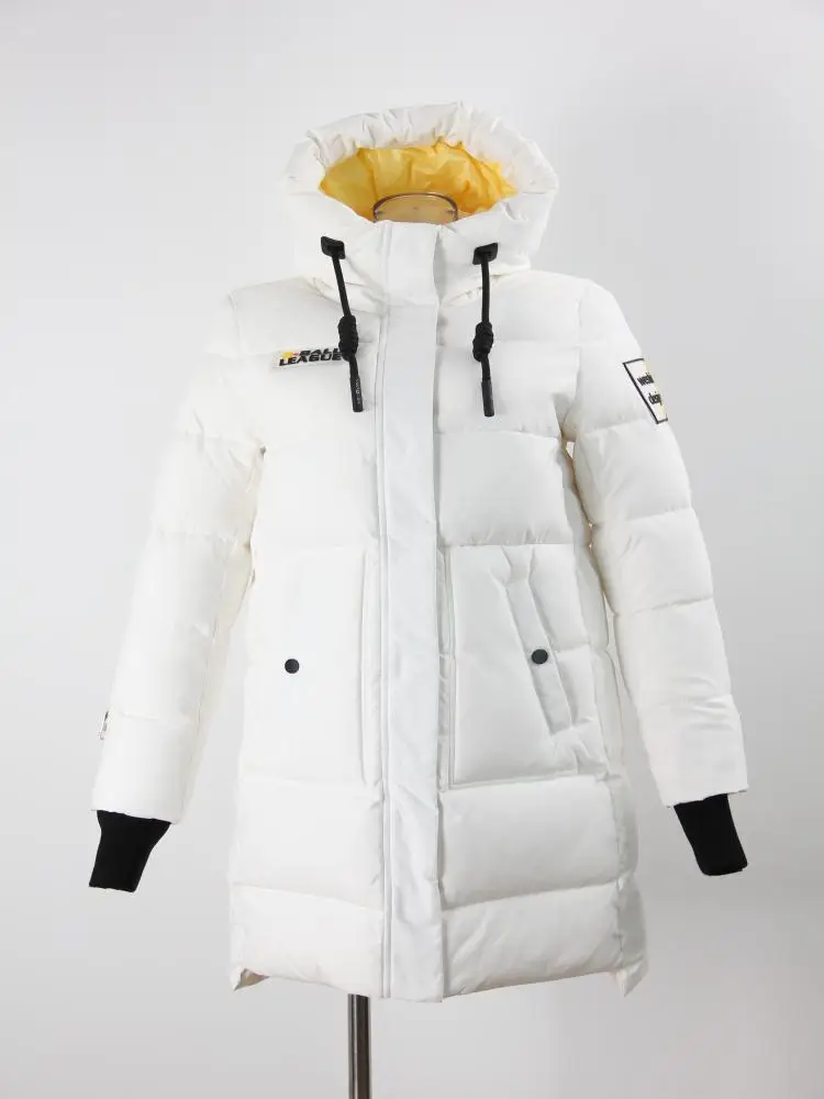 VERALBA Women's Down Jacket Long Two-color Optional Warm Fashion Clothing With Fur Collar Hat 2022 2023 Latest Model Coat Winter