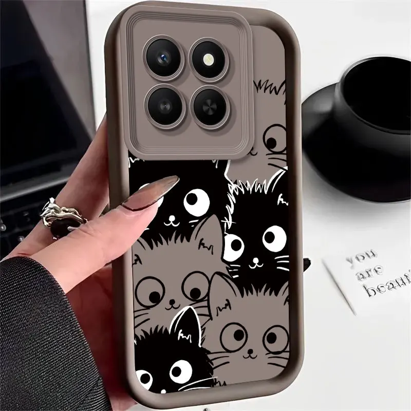 Cute Cat Print Soft Silicon Protective Phone Case
