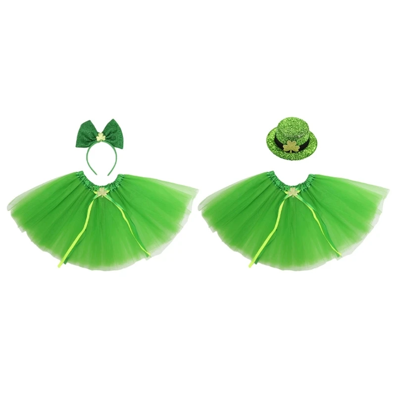

Skirt and Headband Set Patrick's Day Costume Accessories Dress Up Props