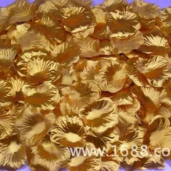 Colorful Silk Rose Petals for Romantic Decor - Perfect for Valentine's Day, Weddings, and Parties (Gold)