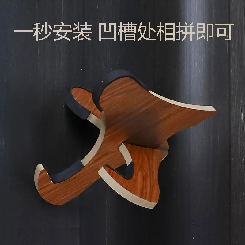 Wooden one second installation skateboard storage rack long board land surfboard load-bearing hanging rack display hook skateboard display rack