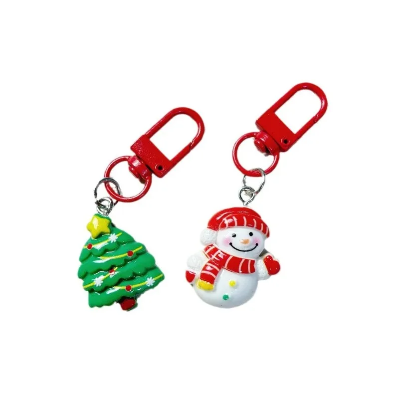 Cartoon Elk Santa Keychain Set - Christmas Birthday Spring Festival Carnival Party Favors, Bulk Novelty Gift Collection