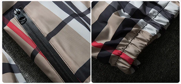 Plaid Striped Hooded Coat Fashion Casual Quality Fabric Breathable Comfortable Durable Standard Crisp Version Show Tall Thin 20 Plaid Striped Hooded Coat Fashion Casual Quality Fabric Breathable Comfortable Durable Standard Crisp Version Show Tall Thin