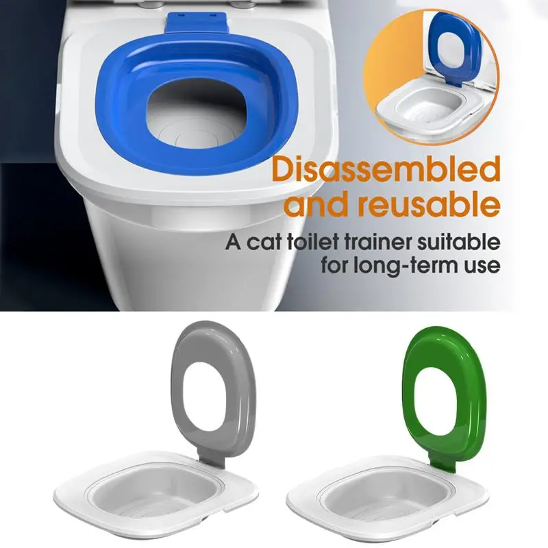 ABS Cat Toilet Training Kit Reusable Puppy Cat Litter Mat Toilet Trainer Pets Cleaning Cats Training Product