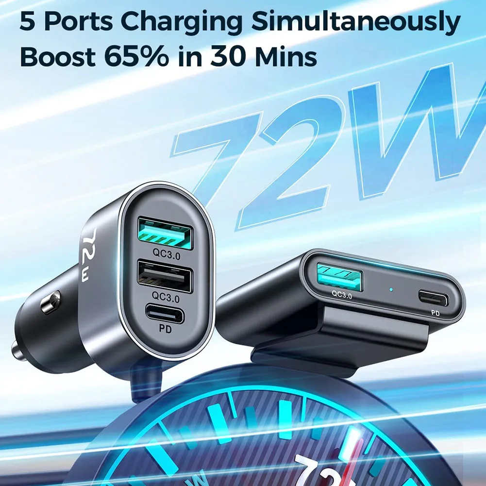 ʰ  , Ƽ   , 72W USB C, PD 3.0, QC 4.0, 3.0, PPS, 25W