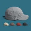 Japanese Thin Summer Outdoor Sunscreen Quick-drying Baseball Cap Men's Short Solid Color Light Board Baseball Cap 1