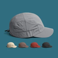 Japanese Thin Summer Outdoor Sunscreen Quick-drying Baseball Cap Men's Short Solid Color Light Board Baseball Cap 1
