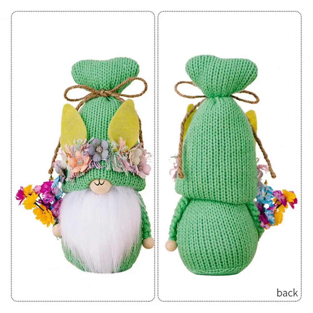 1Pc Gnome Ornament Fine Workmanship Gnome Ornament Spring Easter Party Decoration Faceless Rabbit Doll Bunny Egg for Home