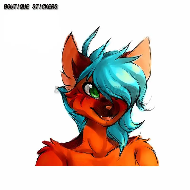 

Furry Femboy Wolf Car Sticker Waterproof PVC Sticker Car Decoration Accessories Luggage Laptop Motorcycle Wall Sticker
