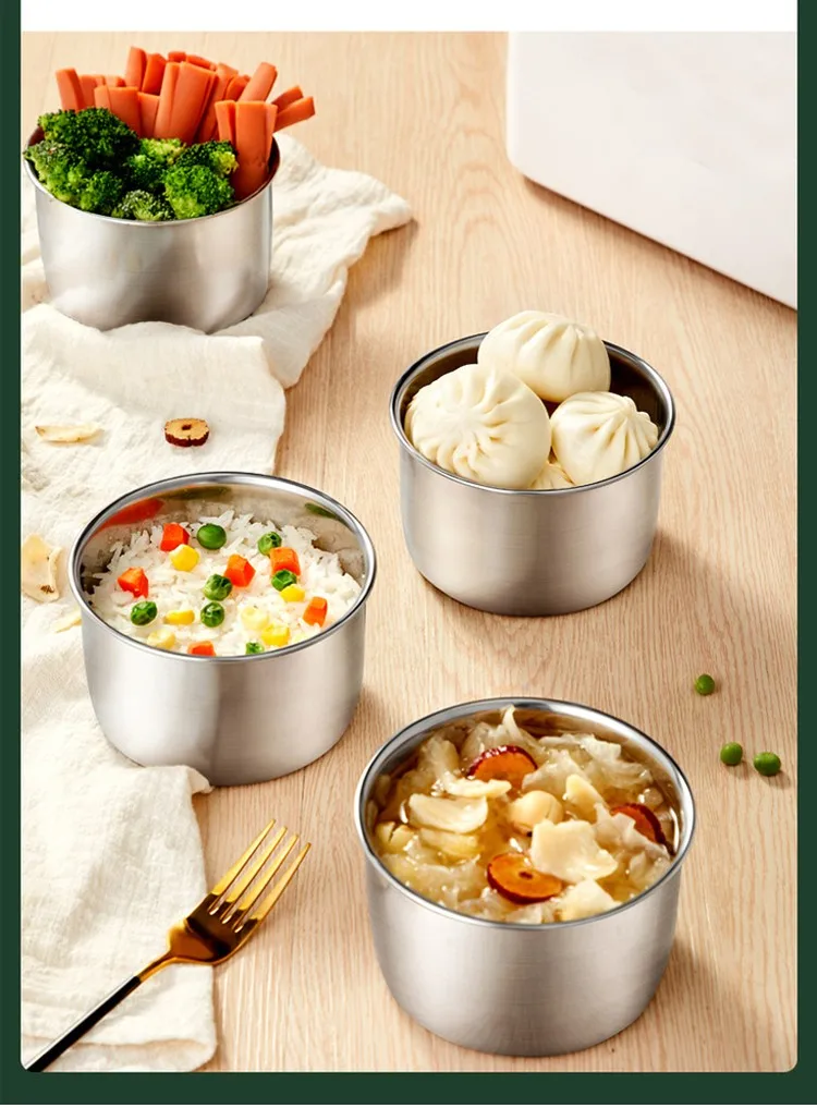 220V Electric Lunch Box Rice Cooker Portable Heating Bento Box Stainless Steel Lunch Box