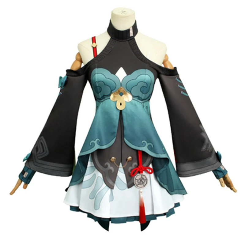 

Cosplay Set QingQue Game Honkai Star Rail Costume Girls Fashion Dresses Summer Masquerade Party Skirt Anime Role Play Halloween