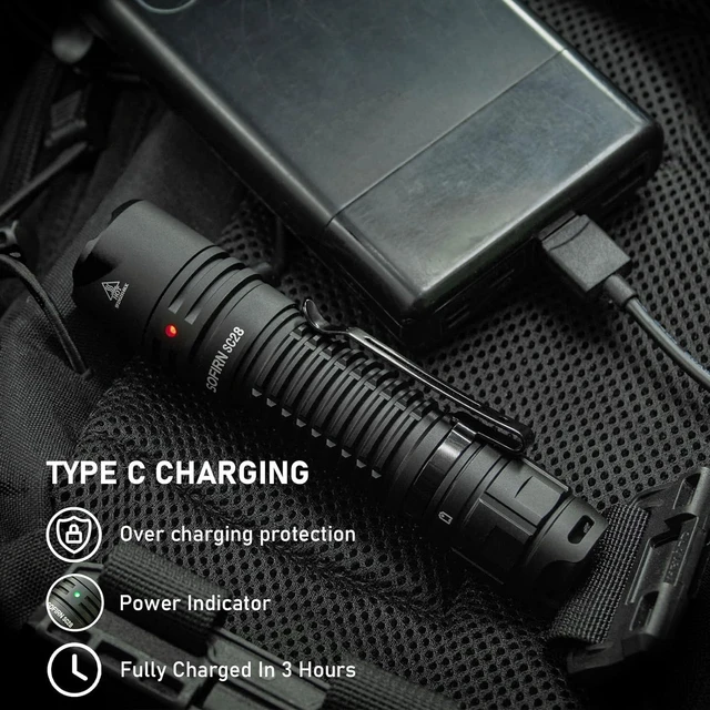 Sofirn Tactical Led Flashlight, Type C Flashlight Sofirn