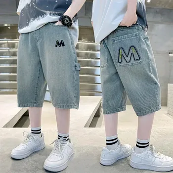 Boys Embroidered Denim Shorts 1