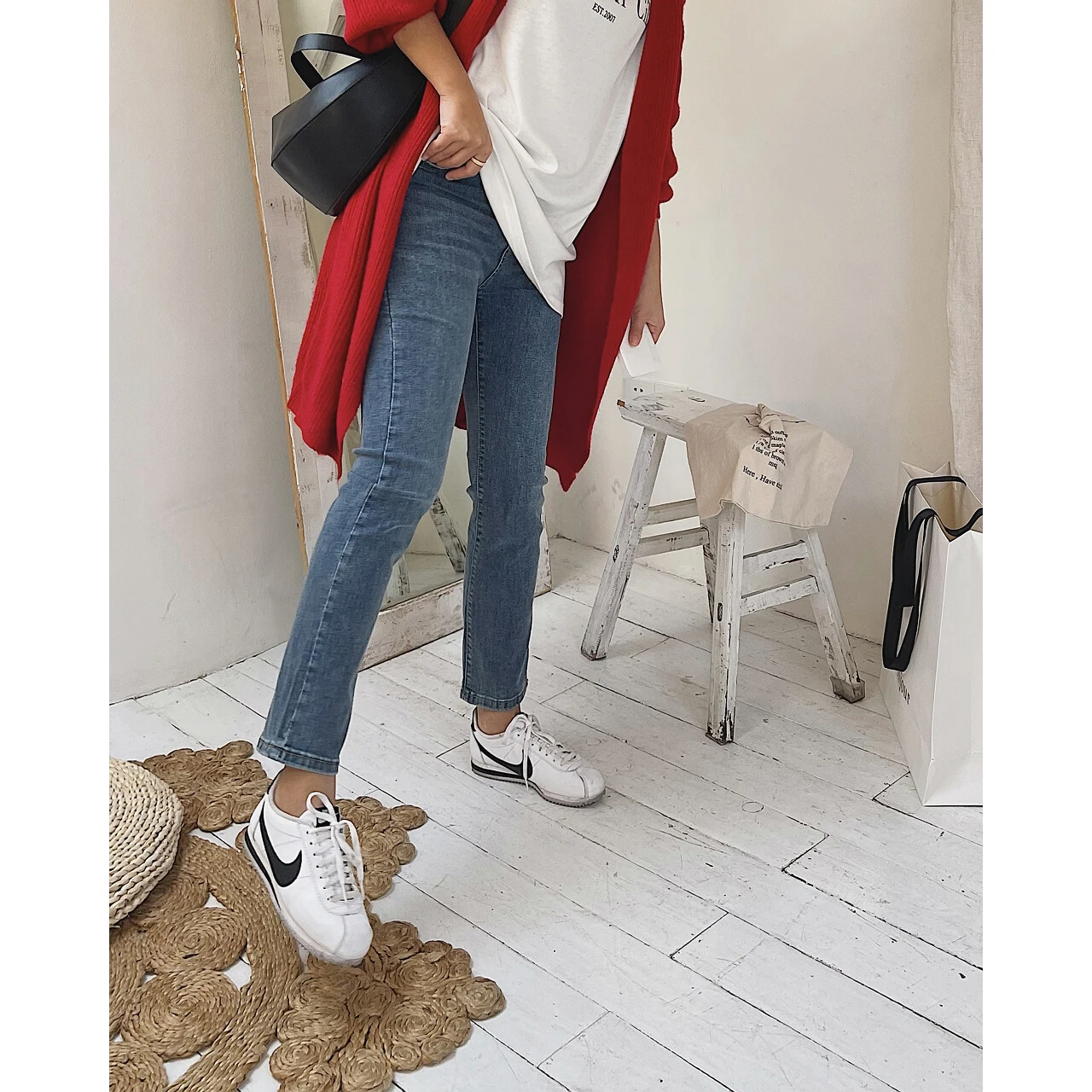 Женские джинсовые брюки-карандаш, Стрейчевые брюки-Капри с высокой талией в Корейском стиле, винтажные брюки из денима в уличном стиле, Y2k, 2023