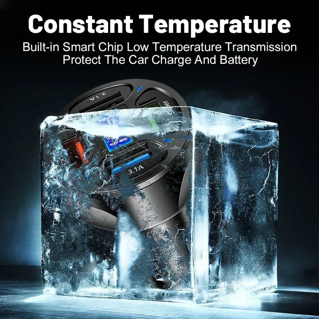 250W Car Charger Quick Charge Cigarette Lighter Adapter 2-6 Port USB-C Fast Charging Phone Charger for iPhone Xiaomi Samsung 3
