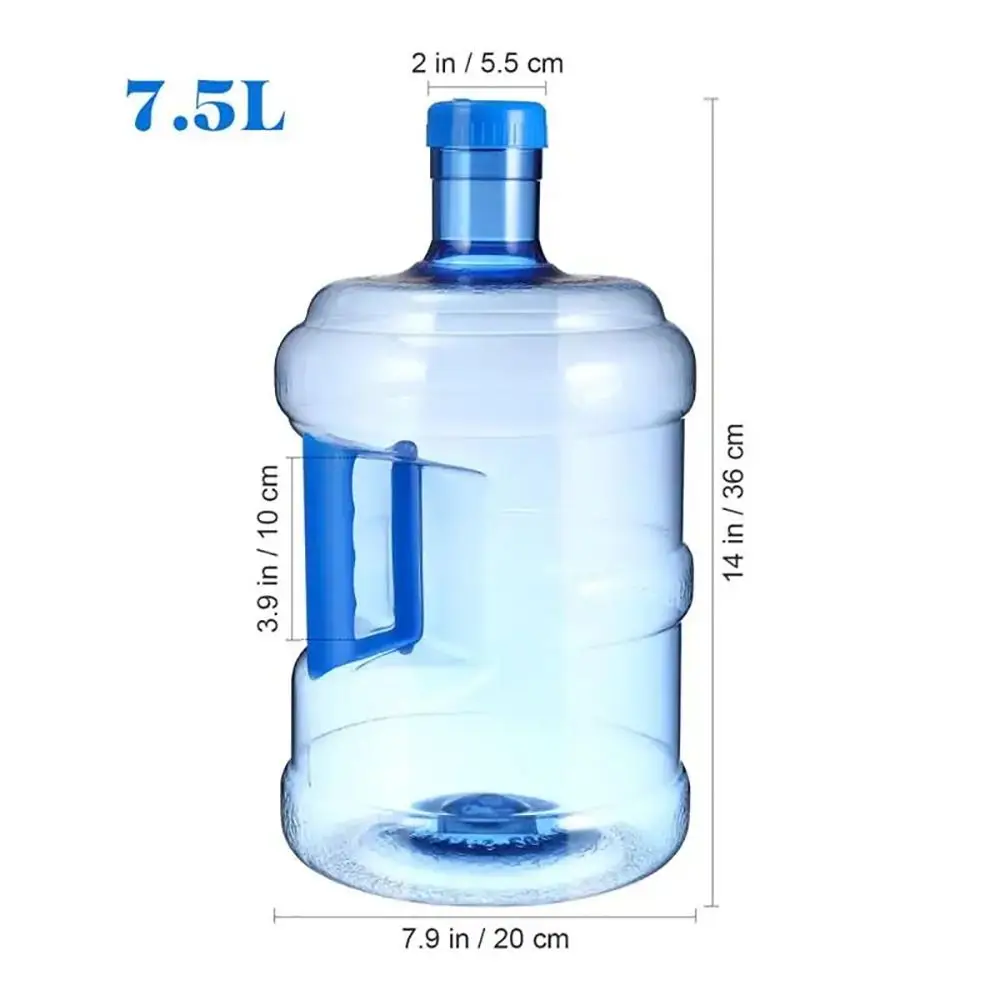 5L/7.5L Empty Pure Water Bottle Jug Reusable Mineral Water Container Outdoor Car Storage Bucket Food Grade Dispenser Barrel water bottle