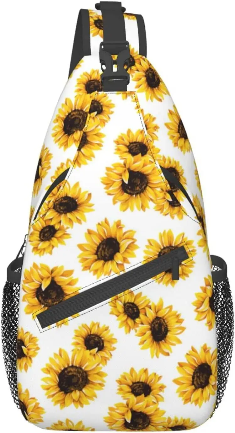 

Sunflower Stylish Oblique Chest Pack, Leisure Backpack, Small Satchel, For Travel, Work, Daily Travel