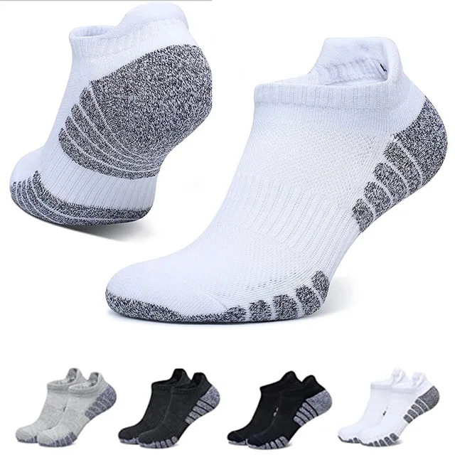 6 paires de chaussettes de course à fond de serviette épaissies chaussettes de bateau en maille chaussettes de sport respirantes antidérapantes chaussettes basses pour hommes chaussettes pour femmes 1