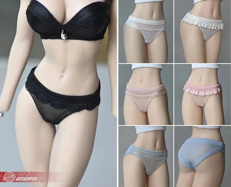 

1/6 Scale Female Soldier Sexy Mesh Briefs Lace Flowers Panties Underwear Accessories Model For 12 Inch Action Figures Body Dolls