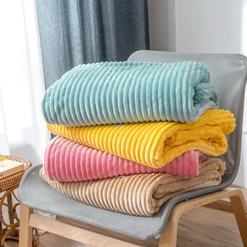 Striped Flannel Throw Blanket 1