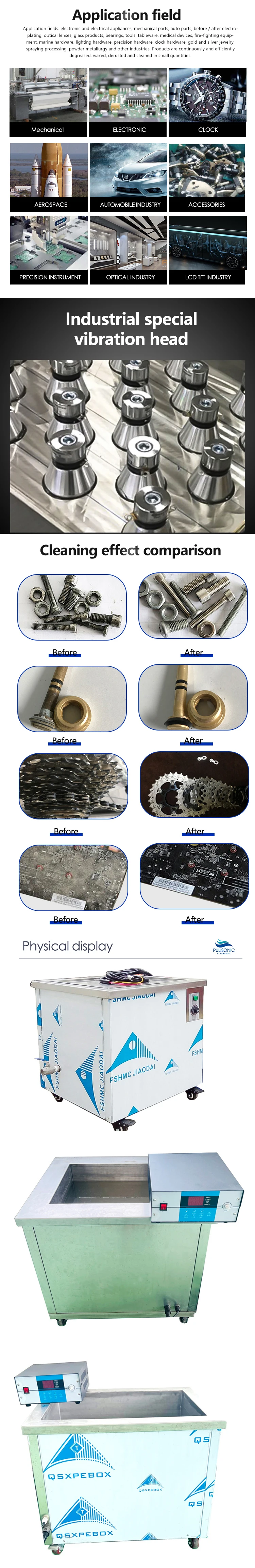 Description Picture 2 of itemSweep Frequency Industrial Ultrasonic Cleaners For Metal Mold Oil Rust Carbon Remove Tank Car Engine Cleaning Machine