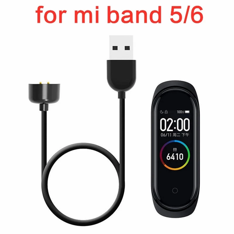 

Magnetic Cord Charger for Xiaomi Mi Smart Band 5 6 Replacement USB Line Portable USB Charging Charger for Miband 6 Cable Black