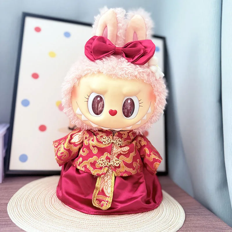 New 38cm Labubu Doll Clothes China Costume Labubu Doll